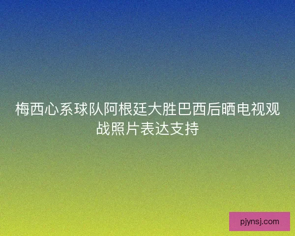 梅西心系球队阿根廷大胜巴西后晒电视观战照片表达支持